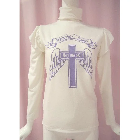 Instant Shipping! Hug Me Ok? Holy Cross Cutsew Long Sleeve T-shirt (3 Colors)