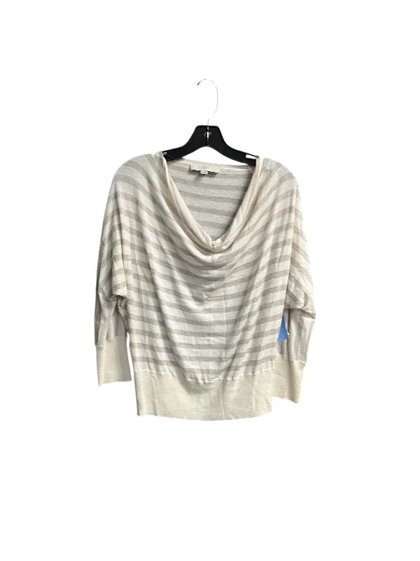 Top Long Sleeve By Loft In Striped Pattern, Size: M