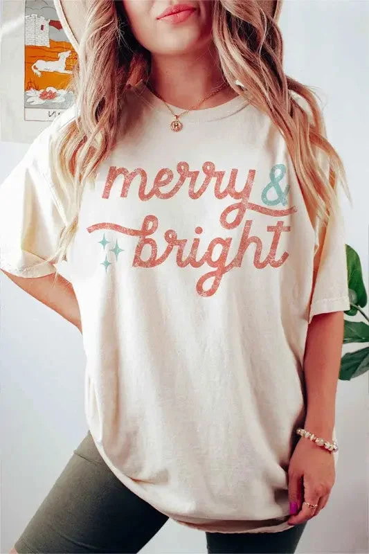 Alphia Merry And Bright Christmas Graphic T-Shirt