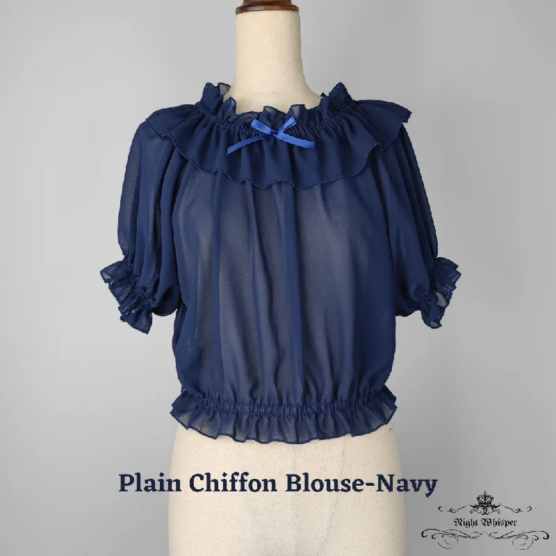 Plain Chiffon Navy