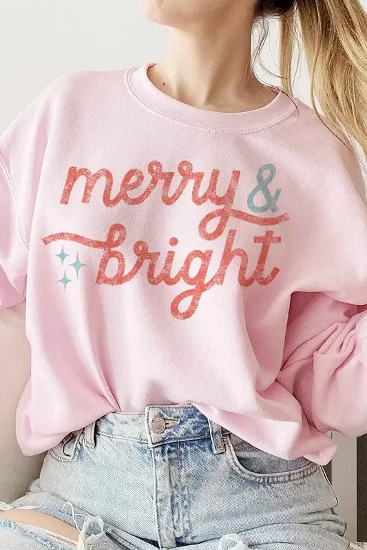 Alphia Merry And Bright Christmas Graphic Sweatshirt