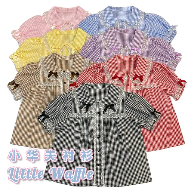 Little Waffle Short Sleeve Blouse