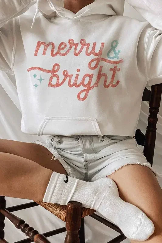 Alphia Merry And Bright Christmas Graphic Hoodie