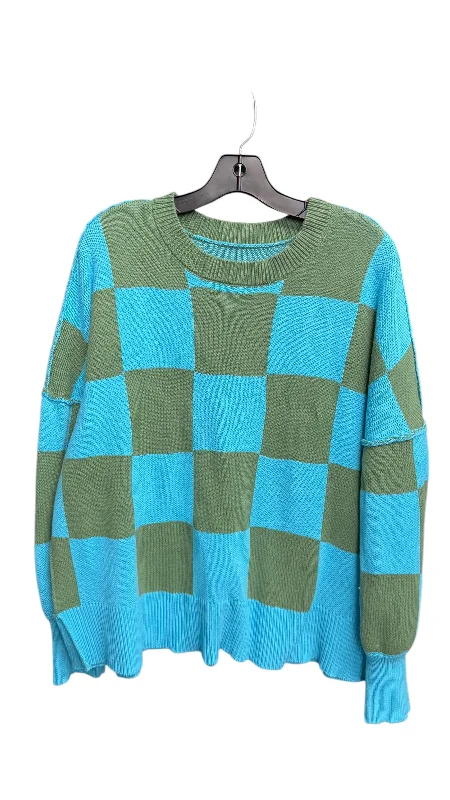 Sweater By Clothes Mentor In Blue & Green, Size: L