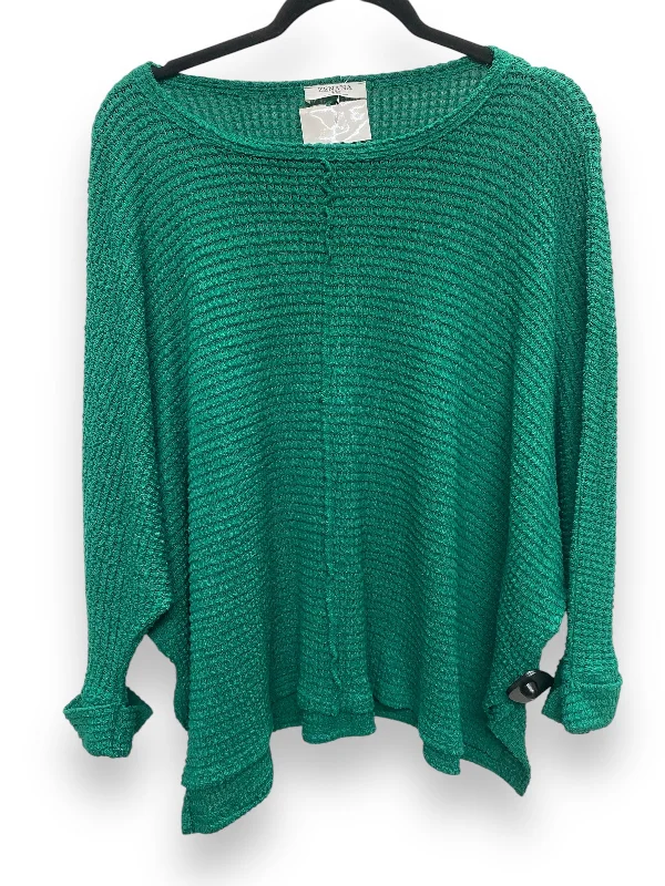 Top Long Sleeve By Zenana Outfitters In Green, Size: M