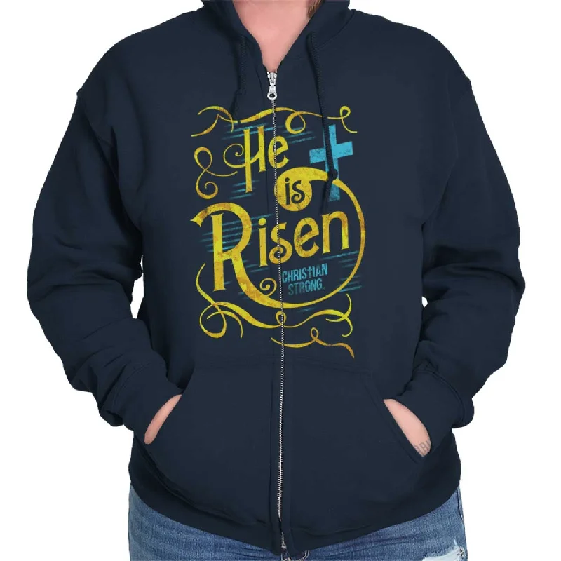 He Is Risen Zip Hoodie