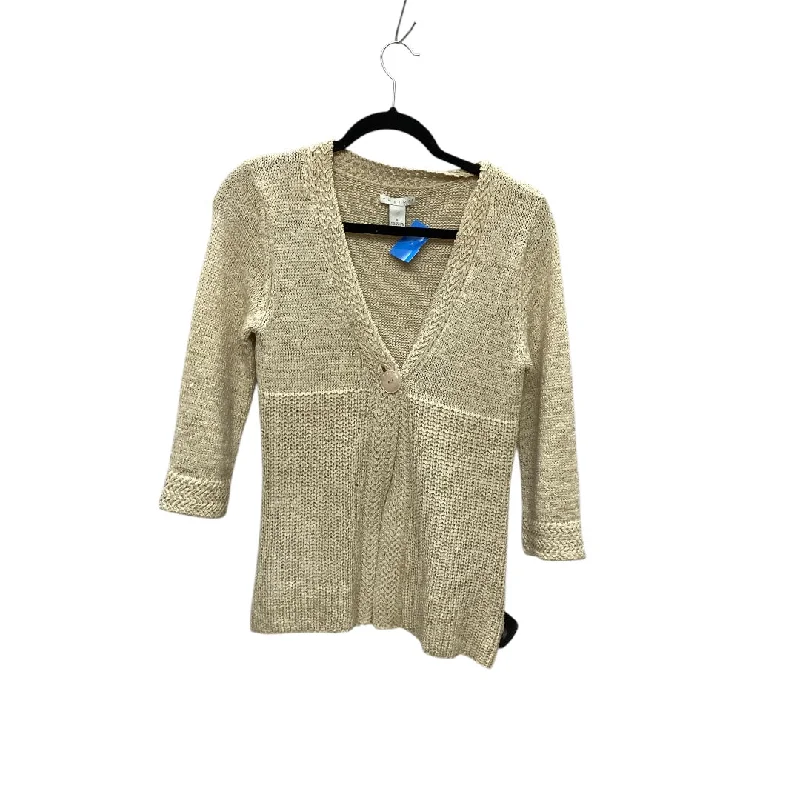 Cardigan By Tweeds In Tan, Size: S