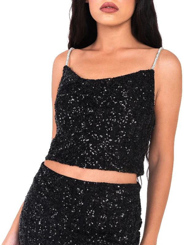 Sequins Black Top