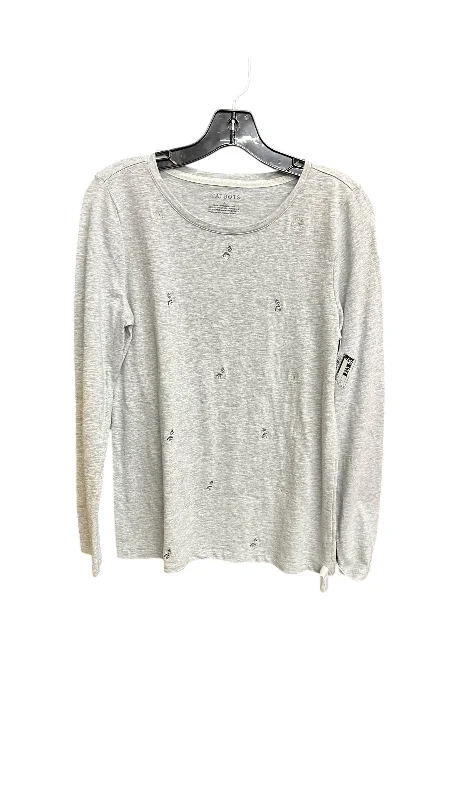 Top Long Sleeve By Talbots In Grey, Size: S