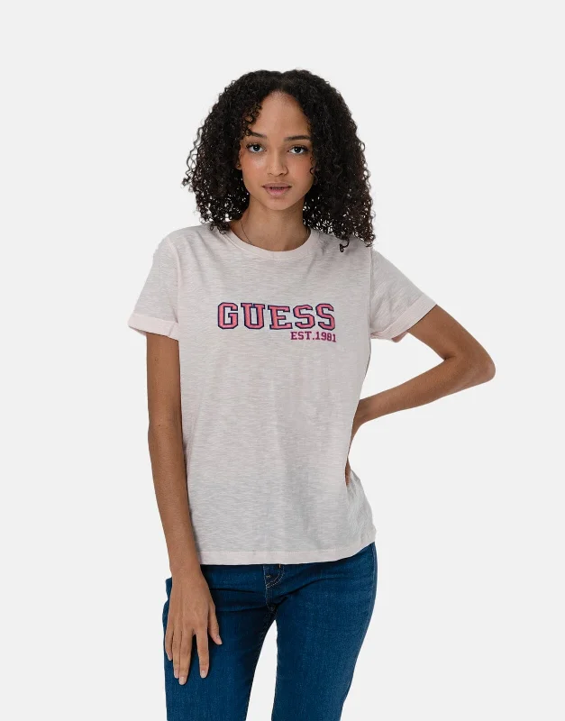 Guess College T-Shirt Pink