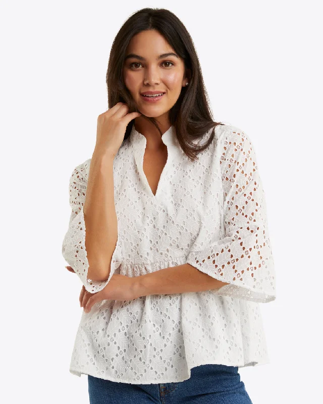 Maya Top in Eyelet