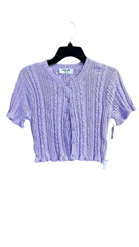 Top Short Sleeve Basic By Double Zero In Purple, Size: L